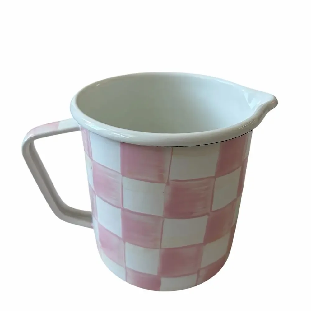 MacKenzie-Childs Rosy Check 7 Cup Measuring Cup Hand Painted New